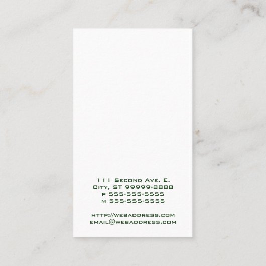 Jay-Turntable DJ Dee Visitenkarte (Rückseite)