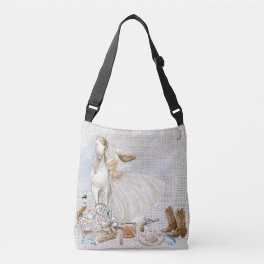 *Jay Western Rustikale Pferdeschwölfe Tragetaschen Mit Langen Trägern (Vorderseite)