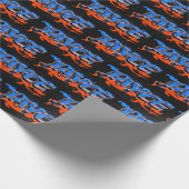 Jayce Vorname Name Graffiti blue orange Geschenkpapier (Ecke)