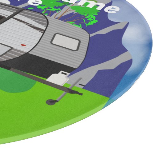 Jayco Jayflight Happy Campers Design Schneidebrett (Ecke)