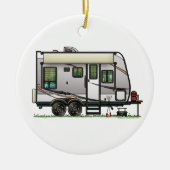 Jayco Trailer RV Happy Camper Keramik Ornament (Vorne)