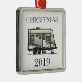 Jayco Trailer RV Happy Camper Ornament Aus Metall (Rechts)