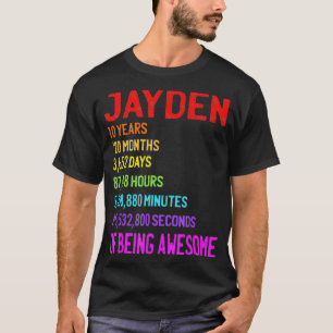 Jayden 10. Geburtstag 10 Jahre 120 Monate 3652 Tag T-Shirt
