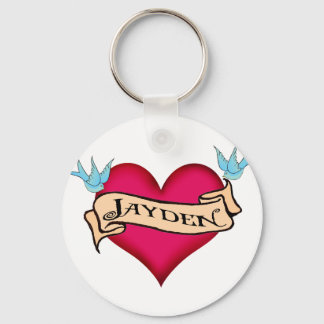 Jayden - Custom Heart Tattoo T - Shirt & Gifts Schlüsselanhänger