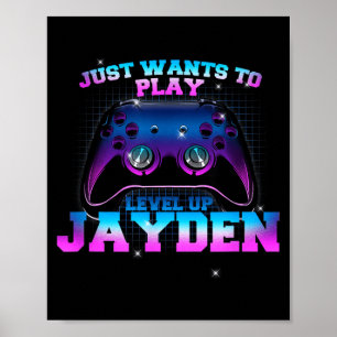JAYDEN - LEVEL UP mit Controller_ WILL NUR Poster