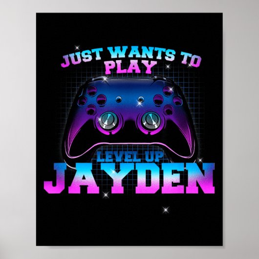 JAYDEN - LEVEL UP mit Controller_ WILL NUR Poster (Vorne)