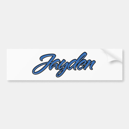 Jayden Name blue Aufkleber Sticker Autoaufkleber (Vorne)