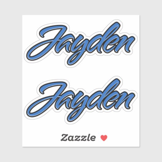 Jayden Name blue Aufkleber Sticker Stickerset (Blatt)