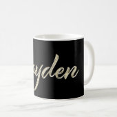 Jayden Name whitegold Tasse Teetasse Kaffeetasse (VorderseiteRechts)