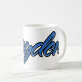 Jayden Vorname Name blue Tasse Kaffeetasse (VorderseiteRechts)