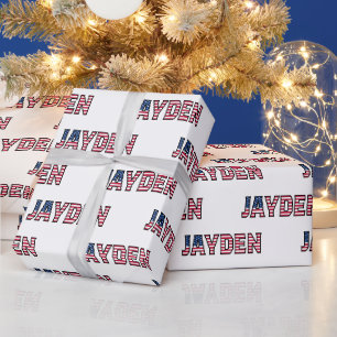 Jayden Vorname Name USA US Geschenkpapier Papier