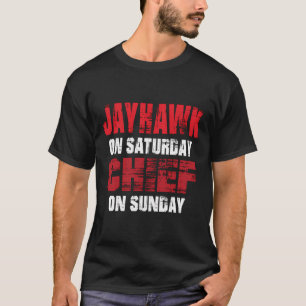 Jayhawk am Samstag Chef am Sonntag Funny Geschenk  T-Shirt
