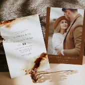 JAYLA Boho Terracotta Burnt Orange Rust Wedding Einladung