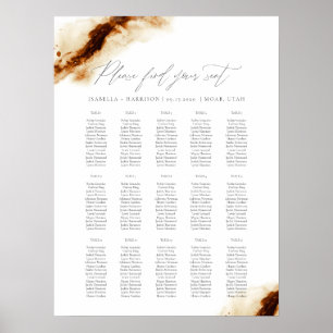 JAYLA Boho Terracotta Burnt Orange Seekarte Poster