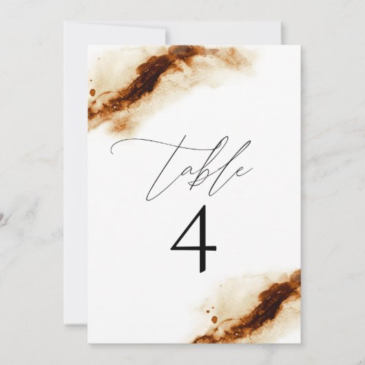 JAYLA | Boho Terracotta Burnt Orange Tischnummer (Vorderseite)