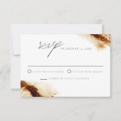 JAYLA Boho Terracotta Burnt Orange Wedding RSVP Einladung (Vorderseite)
