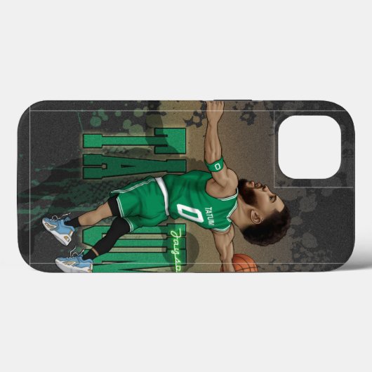 Jayson Tatum Caricature Case-Mate iPhone Hülle (Rückseite (Horizontal))