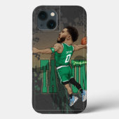 Jayson Tatum Caricature Case-Mate iPhone Hülle (Rückseite)
