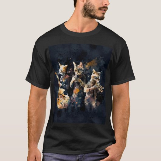 Jaz Cat Grunge T - Shirt (Vorderseite)