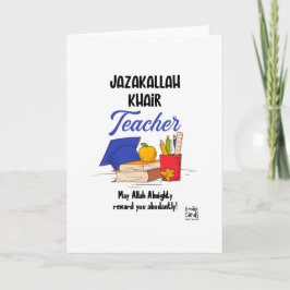 JazakAllah Teacher Card Karte