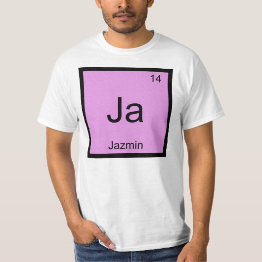 Jazmin Name Chemistry Element Periodische Tabelle T-Shirt (Vorderseite)