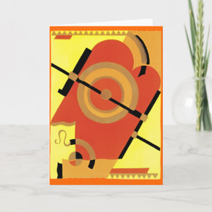 Jazz Age Art Deco Abstrakt Karte