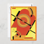 Jazz Age Art Deco Abstrakt Postkarte (Vorne/Hinten)