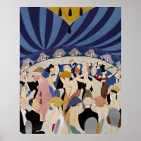 Jazz Age Art Deco Tanz Paare Tanzsaal Kunst