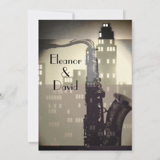 Jazz Age Art Deco Unbekannter Monte Boglia Einladung (Vorderseite)