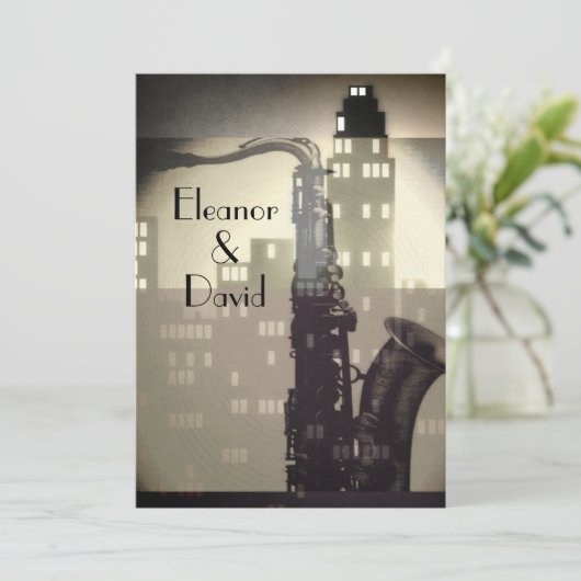 Jazz Age Art Deco Unbekannter Monte Boglia Einladung (Stehend Vorderseite)