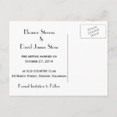 Jazz Age Art Deco Unbekannter Monte Boglia Einladungspostkarte (Rückseite)