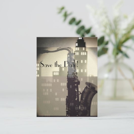 Jazz Age Art Deco Unbekannter Monte Boglia Einladungspostkarte (Stehend Vorderseite)