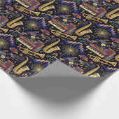 Jazz Age Celebration Pattern Geschenkpapier (Ecke)