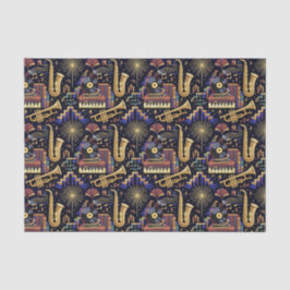 Jazz Age Celebration Pattern Seidenpapier