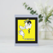 Jazz age Deko Art Champagne Cheers Party Postkarte (Stehend Vorderseite)