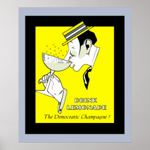 Jazz age Deko Art lemonade Champagne, 24" x 20"