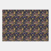 Jazz Age Feier Muster Geschenkpapier Set (Vorderseite 3)