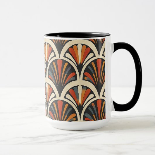 Jazz Age Glam Repeat Pattern Tasse (Rechts)