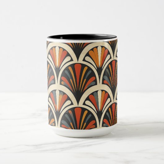 Jazz Age Glam Repeat Pattern Tasse (Zentrum)