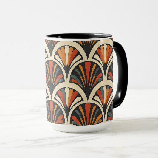 Jazz Age Glam Repeat Pattern Tasse (VorderseiteRechts)