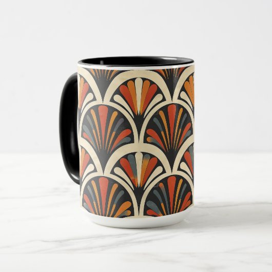Jazz Age Glam Repeat Pattern Tasse (Vorderseite Links)