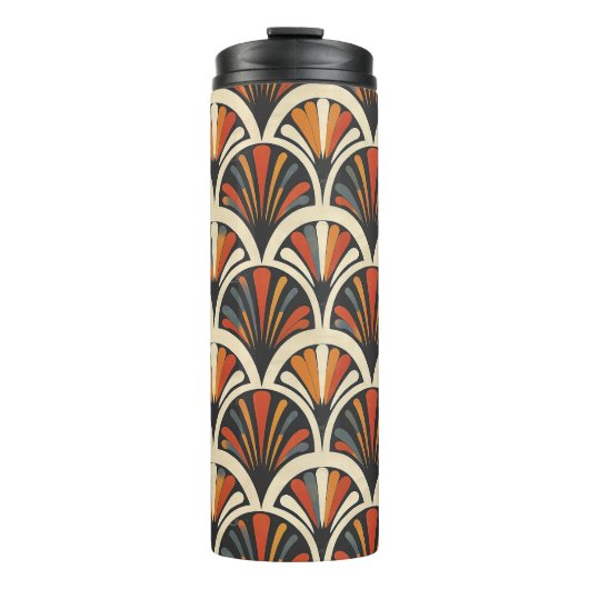 Jazz Age Glam Repeat Pattern Thermosbecher (Vorderseite)