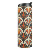Jazz Age Glam Repeat Pattern Thermosbecher (Nach links gedreht)