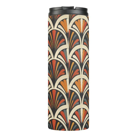 Jazz Age Glam Repeat Pattern Thermosbecher (Rückseite)
