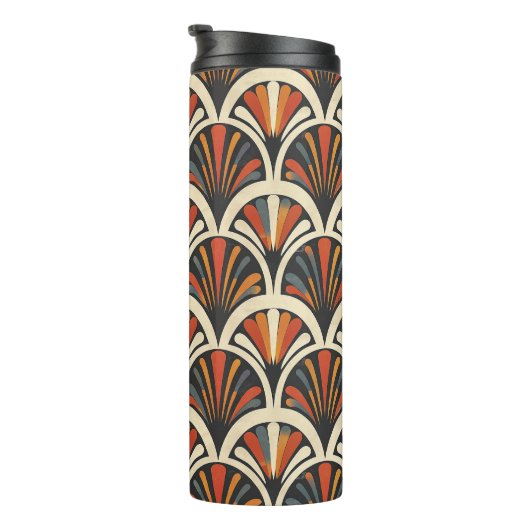 Jazz Age Glam Repeat Pattern Thermosbecher (Nach rechts gedreht)