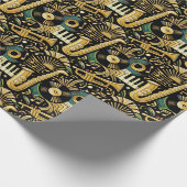 Jazz Age Music Pattern Geschenkpapier (Ecke)