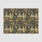 Jazz Age Music Pattern Seidenpapier (Vorderseite)