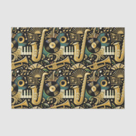 Jazz Age Music Pattern Seidenpapier