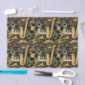 Jazz Age Music Pattern Seidenpapier (Handwerk)
