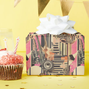 Jazz Age Musician 1920er Jahre Dadaist Style Geschenkpapier